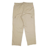 RED KAP Mens Regular Beige Cargo Trousers W38 L32 Polyester Blend Zip Pockets