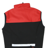 Mens Red & Black Sleeveless Cycling Jacket M Polyester Blend Zip Plain Vest