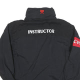 Mens Black Red Instructor Polyester Blend Zip Jacket L Casual Outerwear