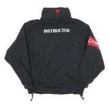 Mens Black Red Instructor Polyester Blend Zip Jacket L Casual Outerwear