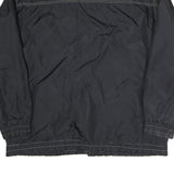 Mens Black Grey Contrast Polyester Blend Zip Jacket XL Plain Casual Wear