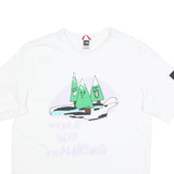 THE NORTH FACE Womens White Cotton Blend Graphic T-Shirt M Short Sleeve Crew