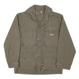 FISPO Mens Green Zip Jacket L Polyester Blend Outdoor Utility Classic Fit