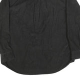 MARC EDWARDS Mens Black Casual Cotton Blend Shirt L Button-Down Pocket Long