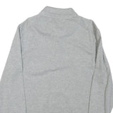 TED BAKER Mens Grey Long Sleeve Plain M Polo Shirt Cotton Blend Casual