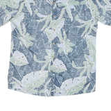 COOKE STREET Mens Blue & Green Hawaiian Shirt S Tropical Print Cotton Short