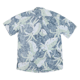 COOKE STREET Mens Blue & Green Hawaiian Shirt S Tropical Print Cotton Short