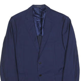 BOGGI Mens Blue Wool Pinstripe Jacket L Button Classic Tailored