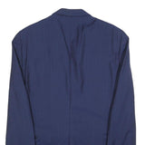 BOGGI Mens Blue Wool Pinstripe Jacket L Button Classic Tailored