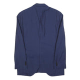 BOGGI Mens Blue Wool Pinstripe Jacket L Button Classic Tailored