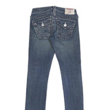 TRUE RELIGION Womens Slim Blue Denim Medium W24 L32 Slim Fit Zip Jeans