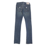 TRUE RELIGION Womens Slim Blue Denim Medium W24 L32 Slim Fit Zip Jeans