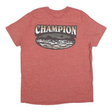 CHAMPION Mens Red Graphic T-Shirt XL Short Sleeve Crew Neck Cotton Casual