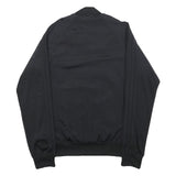 ADIDAS Mens Black Polyester Blend Bomber Jacket S Athletic Plain Zip Stylish