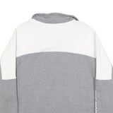 NIKE Womens Grey & White Sportswear Sweatshirt XL Half Zip Casual