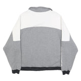 NIKE Womens Grey & White Sportswear Sweatshirt XL Half Zip Casual