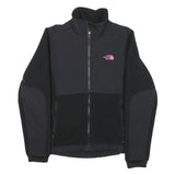 THE NORTH FACE Womens Black Pink Logo Softshell Jacket XS Polyester Blend Zip