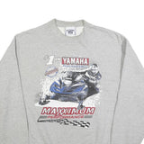 LEE Mens Grey Crew Neck Yamaha Performance L Sweatshirt Cotton Blend Pullover