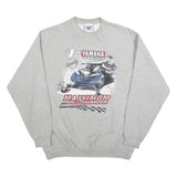 LEE Mens Grey Crew Neck Yamaha Performance L Sweatshirt Cotton Blend Pullover