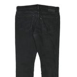 LEVI'S Mens Black Regular Fit Straight Denim Jeans Zip W34 L28 Classic Style