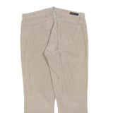 CALVIN KLEIN JEANS Womens Cotton Blend Beige Regular Straight Trousers W34 L28