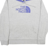 THE NORTH FACE Womens Grey & Purple Hoodie L Cotton Logo Casual Warm