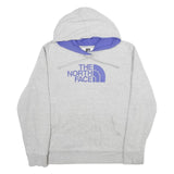 THE NORTH FACE Womens Grey & Purple Hoodie L Cotton Logo Casual Warm