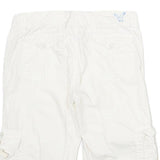 AMERICAN EAGLE Womens White Casual Cargo Shorts XXS W30 Comfortable Fit