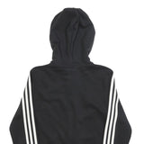 ADIDAS Womens Black Hoodie S Cotton Blend Full Zip Sports Casual Sweatshirt