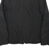 TRUSSARDI Womens Black Quilted Polyester Blend Jacket M Zip Closure Casual