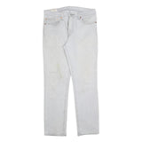 LEVI'S 511 Big E Mens Slim Jeans Light Blue Cotton Blend W34 L32 Zip Slim Fit