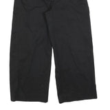 COS Womens Cotton Blend Black Relaxed Straight Trousers W36 L25 Casual Zip