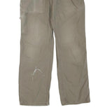 CARHARTT Mens Regular Beige Cotton Blend Cargo Trousers W32 L30 Workwear Zip