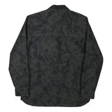 VANS Mens Black Quilted Jacket L Polyester Blend Button Closure Casual