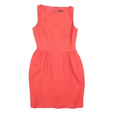 COAST Womens Coral Fit & Flare Cotton Blend Sleeveless Knee Length Dress UK 10