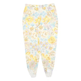 Womens Slim Floral Print Cotton Blend Trousers W30 L27 Zip Closure
