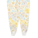 Womens Slim Floral Print Cotton Blend Trousers W30 L27 Zip Closure