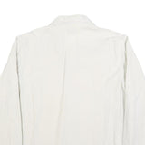 CALVIN KLEIN Mens White Plain 2XL Button Shirt Polyester Blend Casual Office