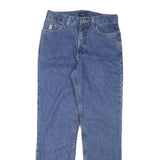 GUESS Womens Blue Regular Straight Denim Rinse W26 L27 Zip Jeans