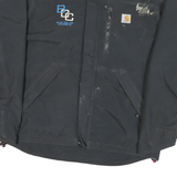 CARHARTT Mens Black Workwear Polyester Blend Jacket M Zip Storm Defender Durable