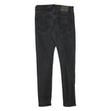 LEVI'S Womens Slim Black Denim Jeans W28 L29 Cotton Blend Zip