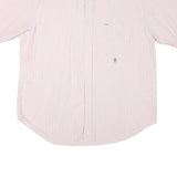 TOMMY HILFIGER Mens Pink & White Striped Shirt XL Button-Down Short Sleeve