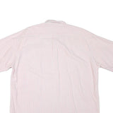 TOMMY HILFIGER Mens Pink & White Striped Shirt XL Button-Down Short Sleeve
