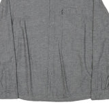 BENCH Mens Grey Cotton Blend Shirt XL Casual Button Front Pocket Long Sleeve