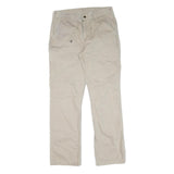 CARHARTT Mens Regular Fit Beige Cotton Trousers W32 L32 Workwear Casual Zip