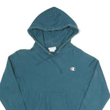 CHAMPION REVERSE WEAVE Womens Blue Pullover Hoodie XS Cotton Blend Casual
