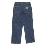 CARHARTT Mens Jeans Blue Regular Straight Denim Medium W28 L32 Workwear Zip