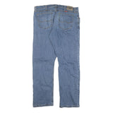 WRANGLER Mens Regular Fit Blue Denim Jeans W36 L32 Classic Cotton Blend Zip