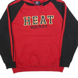 J AMERICA Mens Red & Black Heat Hockey Pullover Hoodie XL Sportswear Style