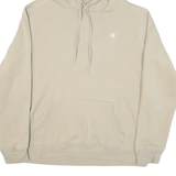 CHAMPION Mens Beige Hooded Pullover M Cotton Blend Casual Sweatshirt